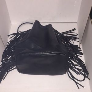 Victoria Secret Faux Leather Fringe Backpack Bag